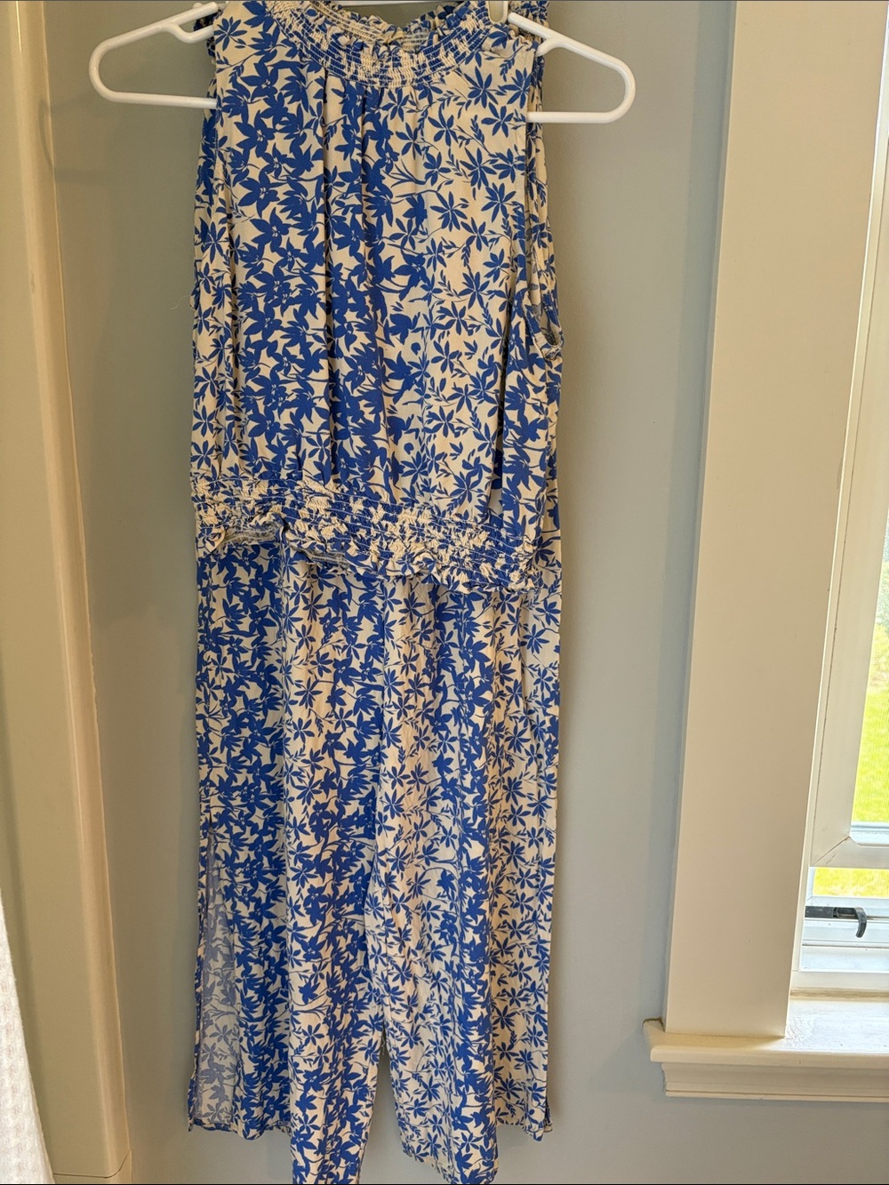 By Together Blue and White Floral Coord Set